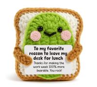 Heartfelt Gifting Kindbots Avocado Toast Robot Funny Coworker Gift | Lunch Buddy Appreciation Present for Work Bestie, Colleague | Office Desk Decor with Thank You Quote