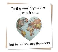 Heartfelt Happy Birthday Card For Friend - To The World You Are Just A Friend But To Me You Are The World - Birthday Card for Women, Special Friend, Best Friend
