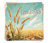 Heartfelt Just A Note Card for A Loved One - Message, Thoughtfulness - Field, Nature, Landscape - for A Special Someone, Relative, Family, Friend, Colleague