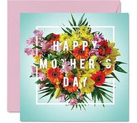 Heartfelt Mothers Day Cards for Mum - Bouquet of Love - Special Happy Mother's Day Card for Mum from Daughter Son, 145mm Mother's Greeting Cards Mama Mummy Mommy Mam