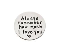 Heartfelt Pewter Pocket Tokens, Always Remember How Much I Love You Pocket Token Keepsake, Pocket Love Token, Pocket Hug Token Gifts, Inspirational Gifts for Your Boyfriend/Girlfriend (A)