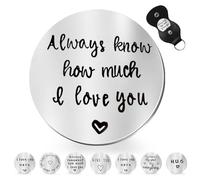 Heartfelt Pewter Pocket Tokens, Personalized Hand Stamped Pewter Pocket Token Keepsake, Pocket Love Tokens, Pocket Hug Token Gifts, Inspirational Gifts for Friend Son Daughter Mom Dad (B)