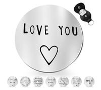 Heartfelt Pewter Pocket Tokens, Personalized Hand Stamped Pewter Pocket Token Keepsake, Pocket Love Tokens, Pocket Hug Token Gifts, Inspirational Gifts for Friend Son Daughter Mom Dad (E)