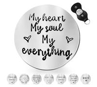 Heartfelt Pewter Pocket Tokens Pocket Hug Token Hand Stamped Personalized Pewter Pocket Token Pocket Tokens of Love Pocket Love Token Gift Distance Gifts for Loved One (C2)