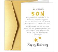 Heartfelt Son Birthday Card & Gift, Poem Birthday Card & Gift for Adult Son, Sons Bday Cards Gifts from Dad Mom Parents