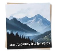 Heartfelt Sympathy or Support Card For A Loved One - Lost For Words - Mountains, Forest - Grief, Loss - For a Special Someone, Friend, Bestie, Relative, Partner, Girlfriend, Wife