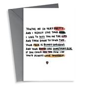 Heartfelt Typography Anniversary Card/Valentines Day Card/Just Because Card - If You Could See You How I Do You'd Always Love Yourself