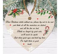Heartfelt "When Christmas Starts Without Me" Hanging Plaque - Remembrance Christmas Decoration, Memorial Keepsake for Loved Ones, Bereavement Gift for the Holidays (Small: 10 cm (H) × 9 cm (W))