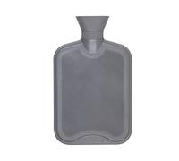 Hearth And Home Rubber Hot Water Bottle 2 Litre Grey Ribbed HHWB10