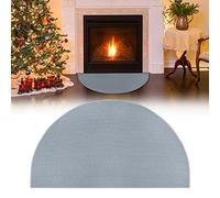 Hearth Fireplace Area Rug - Home Half Round Fire Retardant Mat, Protect Décor Floor and Carpet from Sparks and Embers Wood Stove (32"x60")
