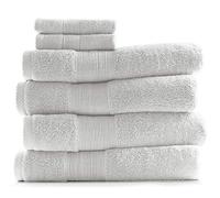 Hearth & Harbor 100% Ring Spun Cotton Bath Towels for bathroom - Luxury Bathroom Towels - Ultra Soft & Highly Absorbent Bath Towels Set, 6 Piece Set (4 Bath Towels, 2 Washcloths) - White
