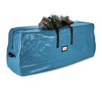 Hearth & Harbor Bag with Handles & Sleek Dual Zipper Waterproof Christmas Tree Storage Box, 7.5' ft, PE Plastic