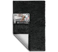 Hearth & Harbor Bathroom Rugs, Chenille Bath Mat - Machine Washable Bath Mats for Bathroom Non-Slip Backing Rubber, Quick Dry Bathroom Mat, Medium Beige