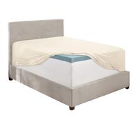 Hearth & Harbor Extra Deep Pocket California King Fitted Sheet, Off White