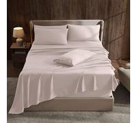 Hearth & Harbor Extra Deep Pocket Queen Sheets Sets - Fits Mattress 18-24 Inches Deep - Extra Deep Pocket Sheets - 6 Piece Queen Size Sheets - Peach Beige