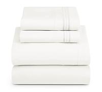 Hearth & Harbor, Extra Soft Bedding Sheets & Pillowcases, Microfiber, White, Short Queen