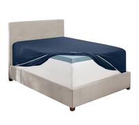 Hearth & Harbor Navy California King Fitted Sheet, Extra Deep Pocket Cal King Fitted Sheet Only, 1800 Microfiber Fitted Bed Sheet, Ultra Soft Fitted Sheet California King Fits up to 24 Inch Mattress