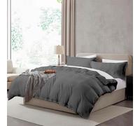 Hearth & Harbor Queen Duvet Cover Set - Queen Soft Prewashed Grey Duvet Cover, 3 Piece Set with Zipper Closure, 1 Duvet Cover 90x90 inches and 2 Pillow Shams