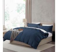 Hearth & Harbor Queen Duvet Cover Set - Queen Soft Prewashed Navy Blue Duvet Cover, 3 Piece Set with Zipper Closure, 1 Duvet Cover 90x90 inches and 2 Pillow Shams