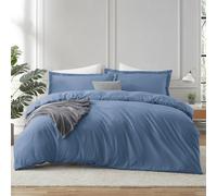 Hearth & Harbor Twin Duvet Cover Set Blue Heaven - Soft Comforter Cover Set, Double Brushed 2 Piece Bedding Set with Button Closure, 1 Twin Size Duvet Cover 68x90 inches and 1 Pillow Sham