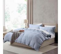 Hearth & Harbor Twin Duvet Cover Set - Twin/Twin XL Soft Prewashed Ice Blue Duvet Cover, 2 Piece Set with Zipper Closure, 1 Duvet Cover 68x90 inches and 1 Pillow Sham