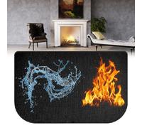 Hearth Rugs for Fireplaces, 106x60CM fireproof fireplace mat Fire Mat, Flame-Resistant Pad Fiberglass Rug, Retardant hearth rug fireproof mat protector Heater Stove Indoor Outdoor
