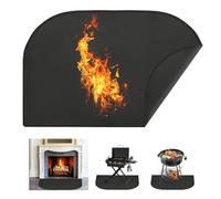 Hearth Rugs for Fireplaces, 50 × 100 cm Flame-Resistant Pad, All-weather Fireproof Fireplace Mat for Wood Stove Indoor Outdoor, Fire Resistant Rugs Protects Floors Carpets from Sparks Embers