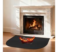 Hearth Rugs for Fireplaces Fire Resistant, 102x50CM Fireproof Fireplace Mat, Hearth Pad Protection Mat, Outdoor Flame-Resistant Pad Fiberglass Rug for Protect Floors Carpets from Sparks Embers