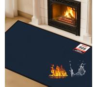 Hearth Rugs for Fireplaces Fire Resistant, 4'11'' x 2'8'' x 0.04'', Blue