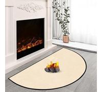 Hearth Rugs for Fireplaces Fire Resistant, 42 x 24 inch Fireproof Fireplace Mat Hearth Rug, Hearth Pads for Wood Stove Fireplace Indoor Outdoor, Protect Floors Carpets from Sparks Embers-Khaki, 1mm