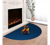 Hearth Rugs for Fireplaces Fire Resistant, 48 x 28 inch Fireproof Fireplace Mat Hearth Rug, Hearth Pads for Wood Stove Fireplace Indoor Outdoor, Protect Floors Carpets from Sparks Embers-Blue, 1mm