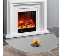 Hearth Rugs for Fireplaces Fire Resistant, 59 x 32 inch Fireproof Fireplace Mat Hearth Rug, Hearth Pads for Wood Stove Fireplace Indoor Outdoor, Protect Floors Carpets from Sparks Embers-Grey, 1mm