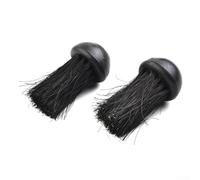 Hearth Tool Replacement Brushes Pack of 2 Round Heads for Your Fireplace Setup