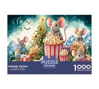 Heartholding Mouse 1000 Piece Jigsaw Puzzle for Adults - Recycled Paper Mice (popcorn Festive) Fun Present & Activity for Home Great Gift Idea38x26cm/1000pcs