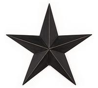 Hearthside Collection The CWI Gifts Metal Barn Star - 12" Galvanized Hanging Star - Farmhouse Wall Decor - Black - 1, 12 X 12 X 2