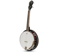 Heartland 4 String Banjo Closed Solid Back 17 Fret, Left Handed 4 String Irish Tenor Banjo Short Scale