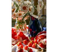 Heartland: A Vintage Patriotic Lined Journal | Rustic Americana 4th of July Notebook for Her: Independence Day & Floral Farmhouse Cottagecore Diary | 200-Page Ruled Red White & Blue Gift for Women 6x9