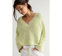 Heartland Cotton Pullover at Free People in Lime Cream, Size: XS - female