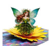 HEARTPOP 3D Fairy Pop Up Card, Handmade 3D Greeting Card For All Occasion, Birthday, Thank You, Thinking of You, Get Well, Daughter's day | With Message Note