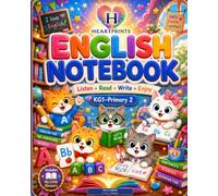 Heartprints English Notebook: Early Handwriting Practice for KG1 to Primary 2 with Wide Writing Lines and My Little Glossary - USA & Canada Edition (Heartprintsbooks)