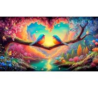 hearts 1000 Pieces Recycled Paper Jigsaw Puzzle Impossible Hard Difficult Educational Games for The Whole for Women, Gifts for Men 38x26cm/1000pcs