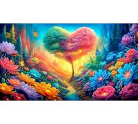 hearts 1000 Pieces Recycled Paper Jigsaw Puzzle Impossible Hard Difficult Educational Games for The Whole for Women, Gifts for Men 38x26cm/1000pcs