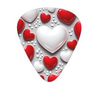 Hearts And Pearls Love Theme Guitar Picks Gift Set - 12 Smooth Durable Plectrums For Acoustic, Electric & Bass Guitar, Perfect Present For Guitar Lovers & Musicians