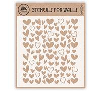 Hearts Cake Stencil, 20.32 x 24.13 cm - Stencils for Walls Original Cake & Cookie Stencil use to Add Texture, Design and Accents to Any Cake, Cookie or Cupcake