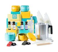 Hearts & Crafts DIY Soy Candle Making Kit for Beginners - with Color Dyes, Scented Oil, Soy Wax, Pre-Waxed Wicks, Candle Thermometer and Much More - Complete Candle