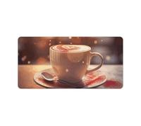 Hearts Drawn on Coffee Desk Mat Non-Slip Laptop Desk Writing Thin Pad Waterproof Large Gaming Mouse Pads with Wrist Support for Home Office Work