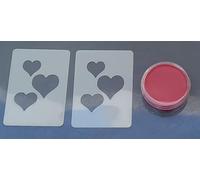 Hearts face painting set including face paint & stencils Valentines love