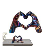 Hearts Hands Sculpture Decor - Love Hands Statue Room Decoration, Finger Modern Statue, Heart Shaped Hand Ornament Living Room Decoration | Colorful Painting Heart Hand Sculptures, Love Gesture Pop