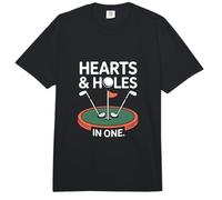 Hearts & Holes in One Funny Couples Golf Comfort Colors Adult Heavyweight T-Shirt