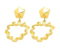 Hearts Hollow Dangle Stud Earrings for Women Stainless Steel Earrings Vintage Geometry Twisted Love Heart Dangling Charm Earrings, L, Stainless Steel, No Gemstone